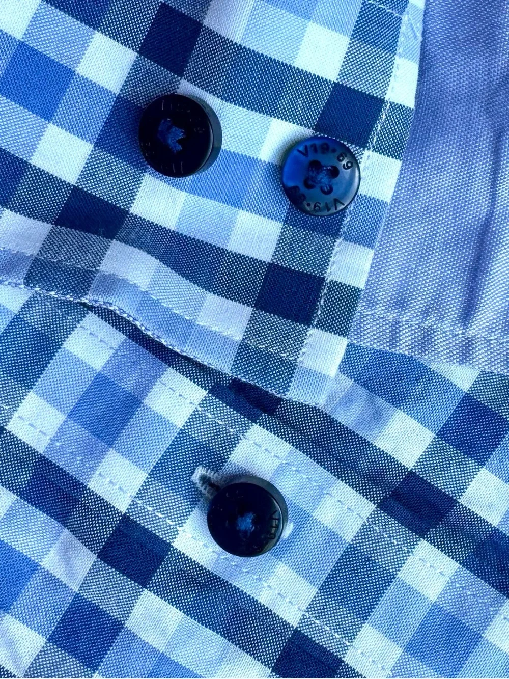 Versace 19.69 Italia Dress Shirt Mens Long Sleeve Modern Fit Patterned Blue M - Picture 4 of 5
